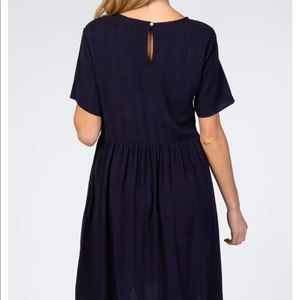 Navy blue babydoll maternity dress